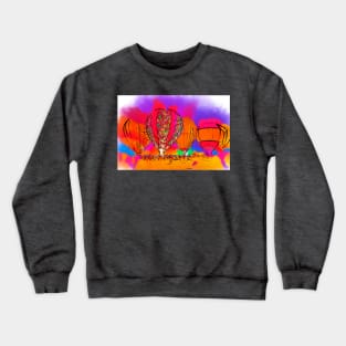 Hot Air Balloons In Subtle Abstract Crewneck Sweatshirt